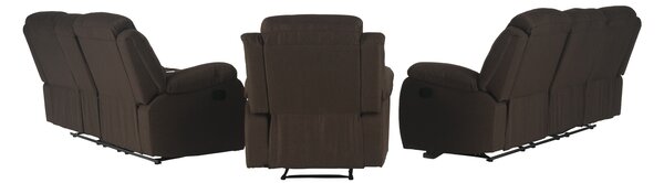 KONDELA Canapea 3+2+1, material textil maro, FABRON 2 NEW