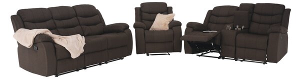 KONDELA Canapea 3+2+1, material textil maro, FABRON 2 NEW