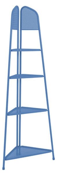 Etajeră metalică pe colț pentru balcon, înălțime 180 cm, albastru MWH - Garden Pleasure