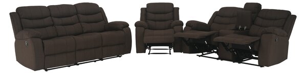 KONDELA Canapea 3+2+1, material textil maro, FABRON 2 NEW
