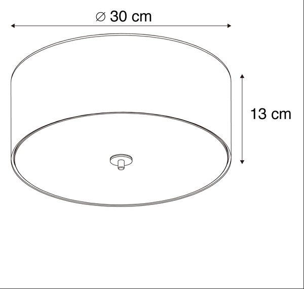 Plafoniera rustică gri 30 cm - Drum