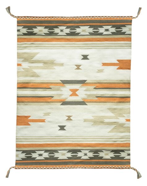 Covor reversibil pentru exterior din plastic reciclat Green Decore Aztec, 90 x 150 cm