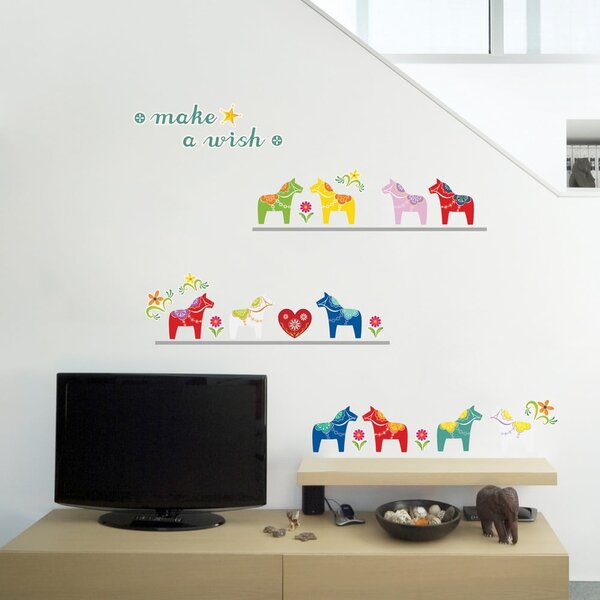 Autocolant Fanastick Small Colorfull Horses