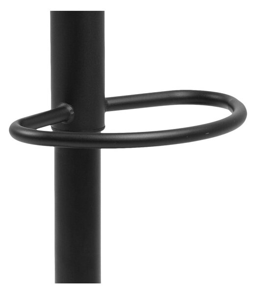 Scaun de bar negru cu înălțime ajustabilă din metal (înălțime șezut 59 cm) Finch – Actona