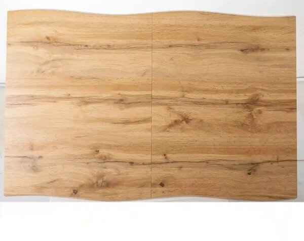 Masa extensibila FRESNO, stejar artisan/negru, 120/180x80x76 cm