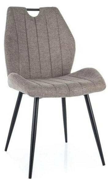 Scaun ARCO, bej/negru, stofa clasica - Brego 34/metal, 51x43x91 cm