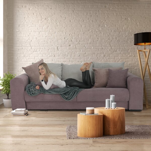 KONDELA Canapea foarte spaţioasă, violet, roz învechit, bej, GILEN BIG SOFA