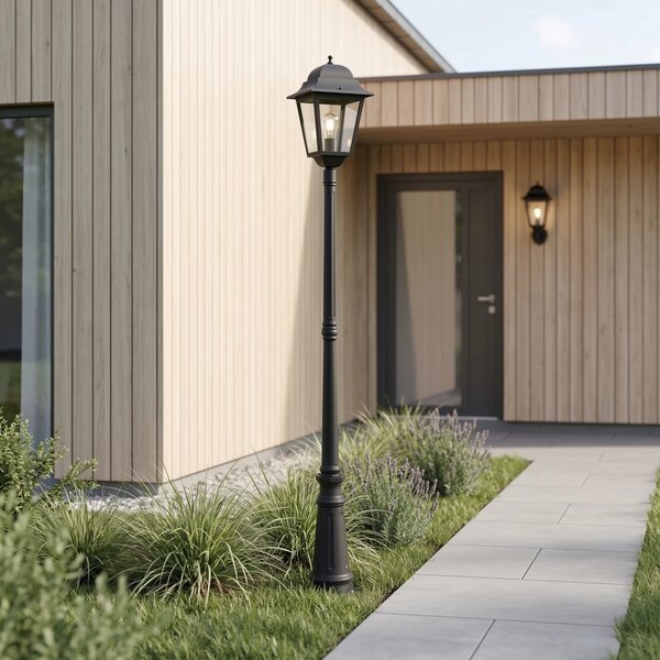 Felinar clasic de exterior negru 220cm IP44 - Big