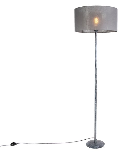 Lampă de podea gri cu nuanță gri 50 cm - Simplo
