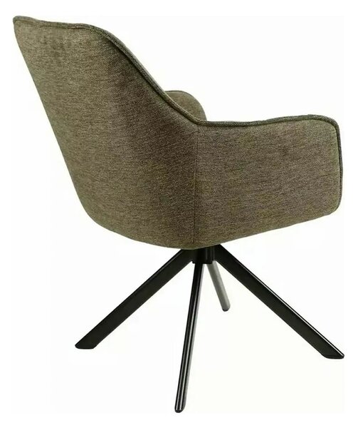 Scaun NOTTI, verde maslin/negru, stofa clasica/metal, 55x45x83 cm