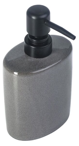 Dispenser ceramic Pufo Brilliant pentru sapun lichid, 18 cm, gri- eleganta si functionalitate in baia ta