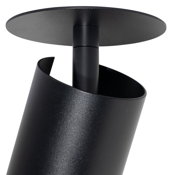 Set de 6 spoturi încastrate moderne negre GU10 50mm - Chels