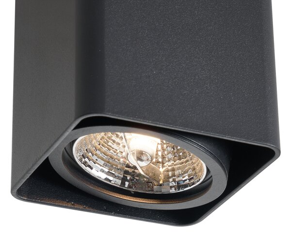 Spot de design negru, montat la suprafață, GU10 70mm, rotativ și înclinabil - Vox
