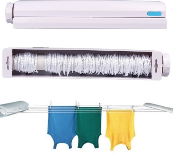 Suport de rufe cu sfoara retractabila, 5 sfori, 3.75 Metri