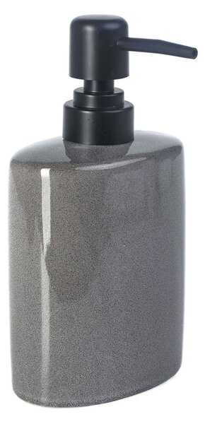 Dispenser ceramic Pufo Brilliant pentru sapun lichid, 18 cm, gri- eleganta si functionalitate in baia ta