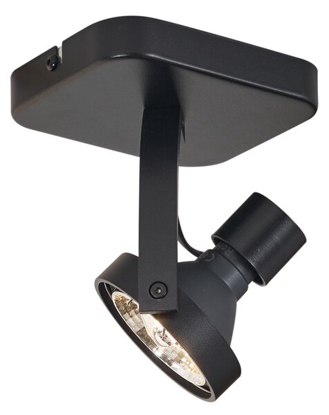 Spot de tavan de design negru GU10 70mm rotativ și înclinabil - Vo
