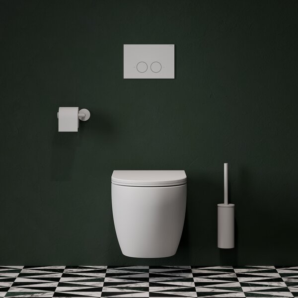 Omnires Eco Flush Set Strongframe + Minimal cadru ascuns cu buton de acționare pentru vas wc suspendat STFWCECO1MRWM