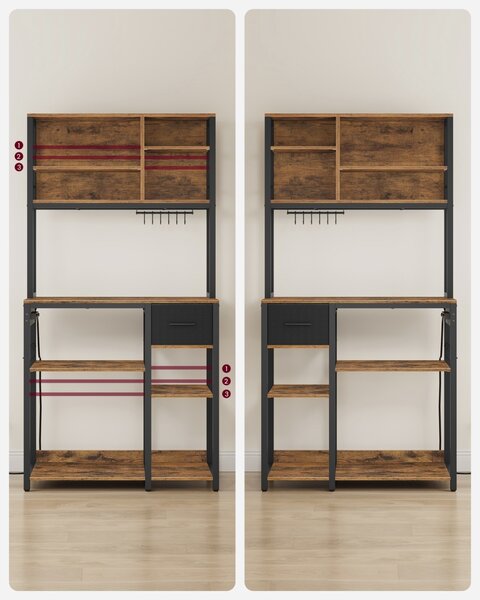 Raft bucatarie Vasagle Maro 40x80x180.4 cm