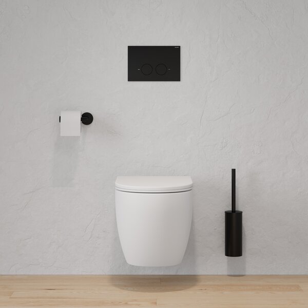 Omnires Flush Set Strongframe + Minimal cadru ascuns cu buton de acționare pentru vas wc suspendat STFWC1MRBLM
