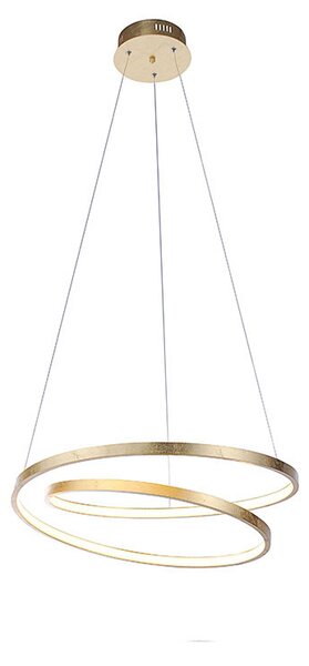 Lampă suspendată de design aurie 55 cm incl. LED reglabil - Rowan