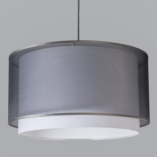Suspensie moderna cu abajur negru/alb 45/25 - Duo
