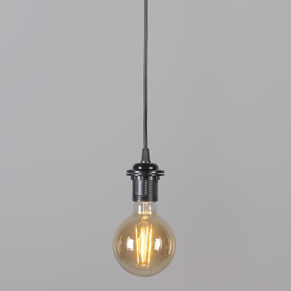 Suspensie moderna cu abajur negru/alb 45/25 - Duo