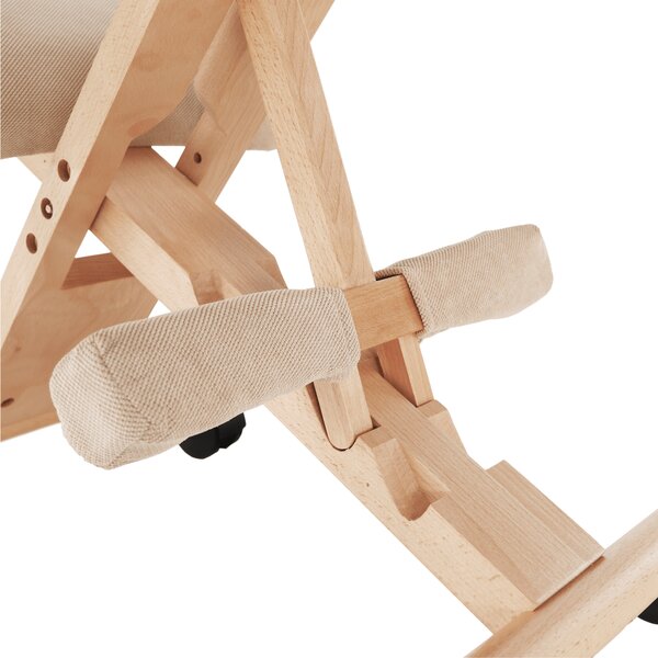 KONDELA Scaun tip kneeling ergonomic, crem / fag, GROCO