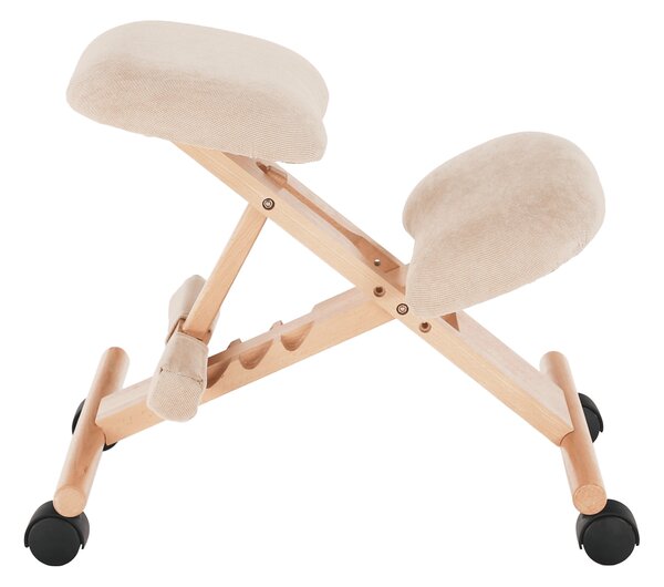 KONDELA Scaun tip kneeling ergonomic, crem / fag, GROCO