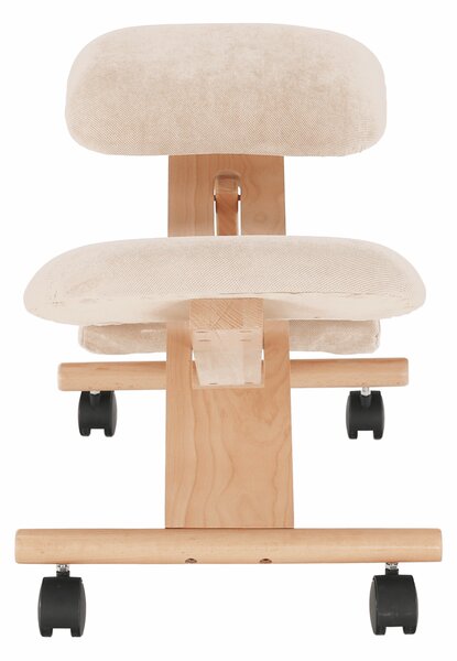 KONDELA Scaun tip kneeling ergonomic, crem / fag, GROCO