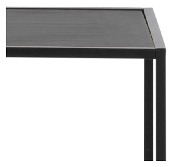 Bibliotecă neagră cu aspect de lemn de frasin 114x185 cm Seaford – Actona