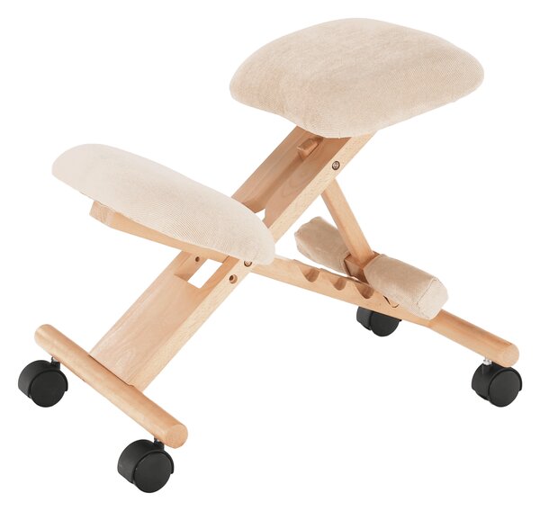 KONDELA Scaun tip kneeling ergonomic, crem / fag, GROCO