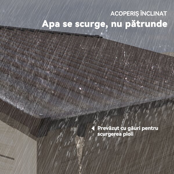 Outsunny Magazie de Grădină din Oțel cu Uși Glisante Duble 236x196x208 cm | Aosom Romania