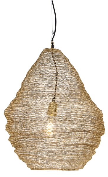 Lampă suspendată orientală de aur 45 cm - Nidum