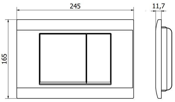 Mexen Fenix ​​​​01, buton de clădire pentru modulul Mexen Fenix ​​​​, negru mat, 600103