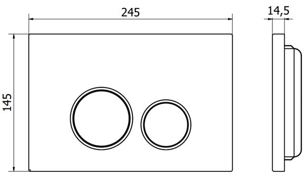 Mexen Fenix ​​​​05, buton de întors pentru modulul Mexen, alb-crom mat, 600520