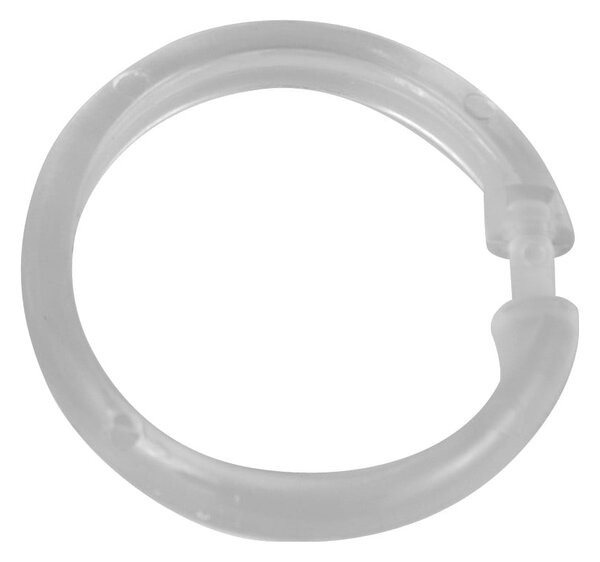 Set 12 inele transparente din plastic pentru perdea duș Wenko