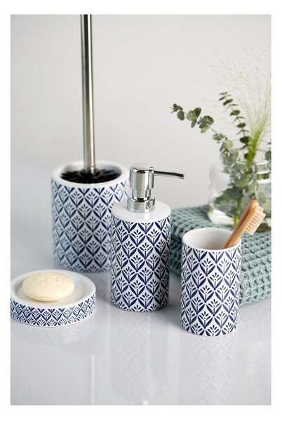 Dozator săpun lichid Wenko Lorca, ceramică, albastru