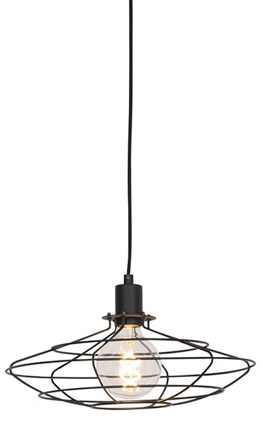 Lampă suspendată vintage neagră 37 cm - Laurent