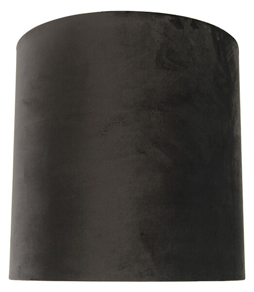 Abajur de catifea negru 40/40/40 cu interior auriu