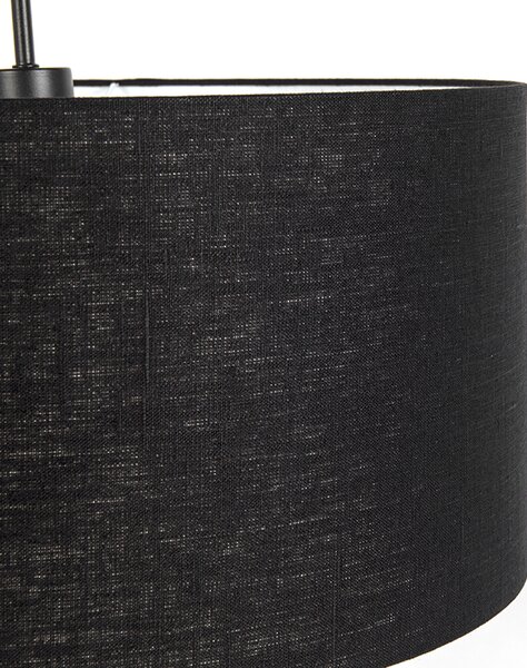 Lampă modernă cu pandantiv neagră cu abajur negru 50 cm - Combi 1