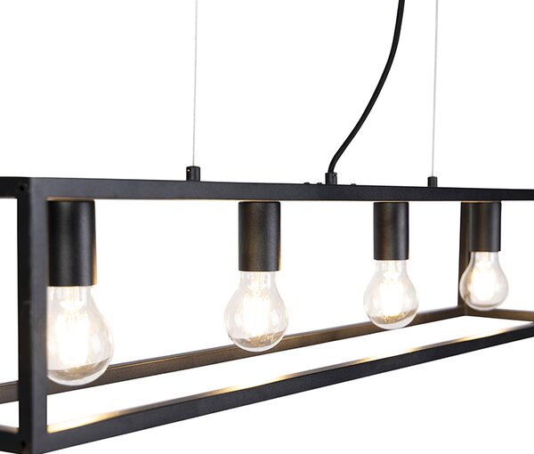 Lampă suspendată industrială neagră - Cage 4