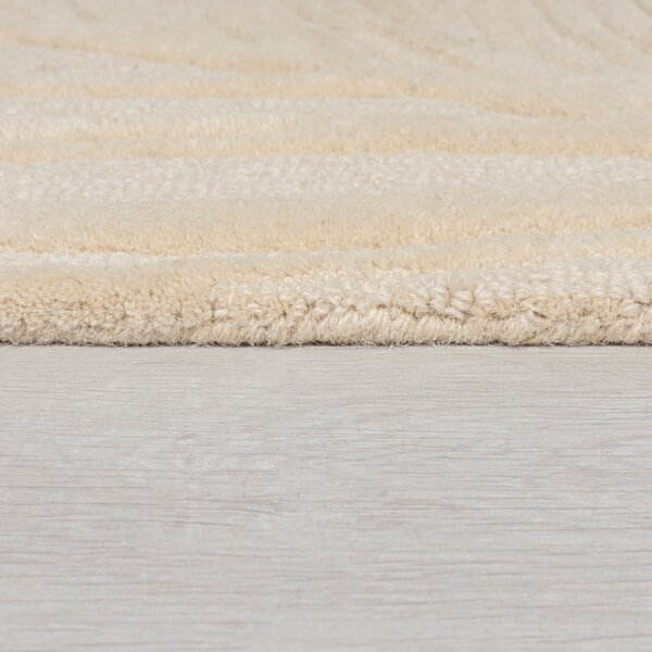 Covor din lână Flair Rugs Lino Leaf, 120 x 170 cm, bej