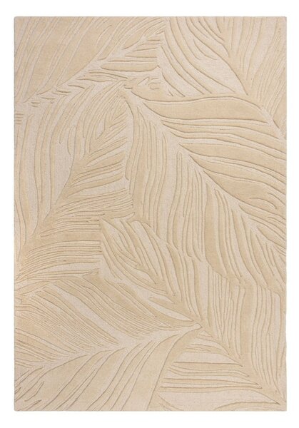 Covor din lână Flair Rugs Lino Leaf, 160 x 230 cm, bej