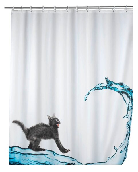Perdea duș Wenko Black Cat, 180 x 200 cm