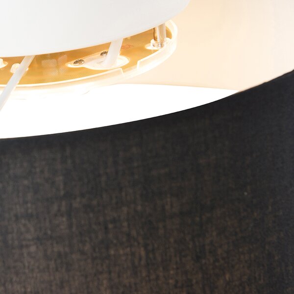 Plafoniera neagră 30 cm cu LED inclus - Drum LED
