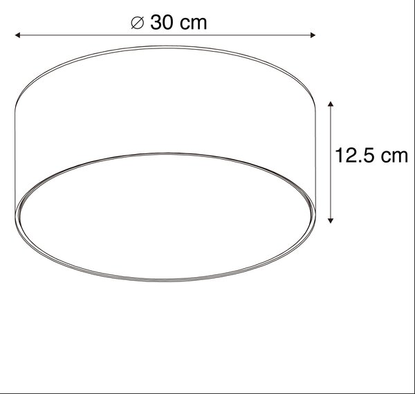 Plafoniera roz 30 cm cu LED inclus - Drum LED