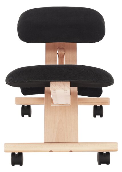 KONDELA Scaun genunchi ergonomic, negru / fag, GROCO