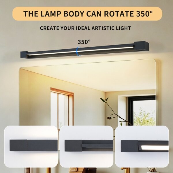 BRILAGI - Lumină LED pentru oglindă de baie AQUA LINE LED/20W/230V 80 cm IP44 negru