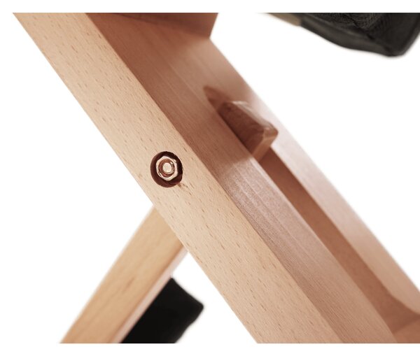 KONDELA Scaun genunchi ergonomic, negru / fag, GROCO
