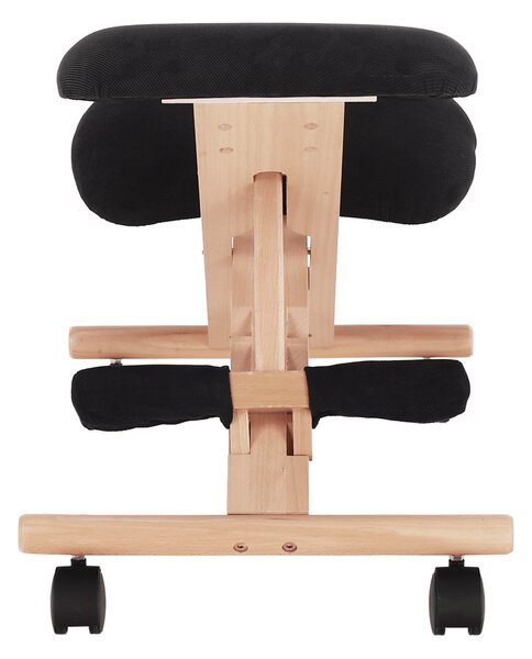 KONDELA Scaun genunchi ergonomic, negru / fag, GROCO